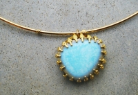 Ceramic Turquoise Big Pendant